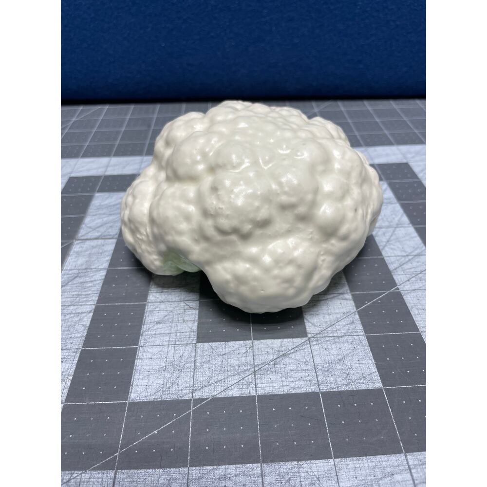 Realistic Ceramic Cauliflower Head White Green‎ Home Decor Prop Fake Staging